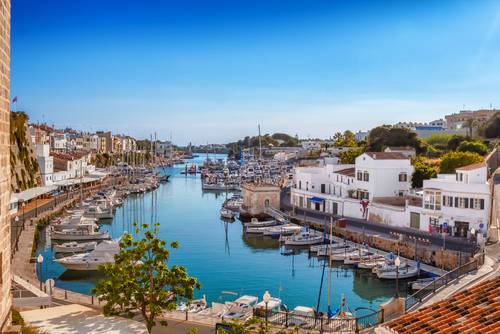 Ciutadella havneport, Menorca, Balearene, Spania
